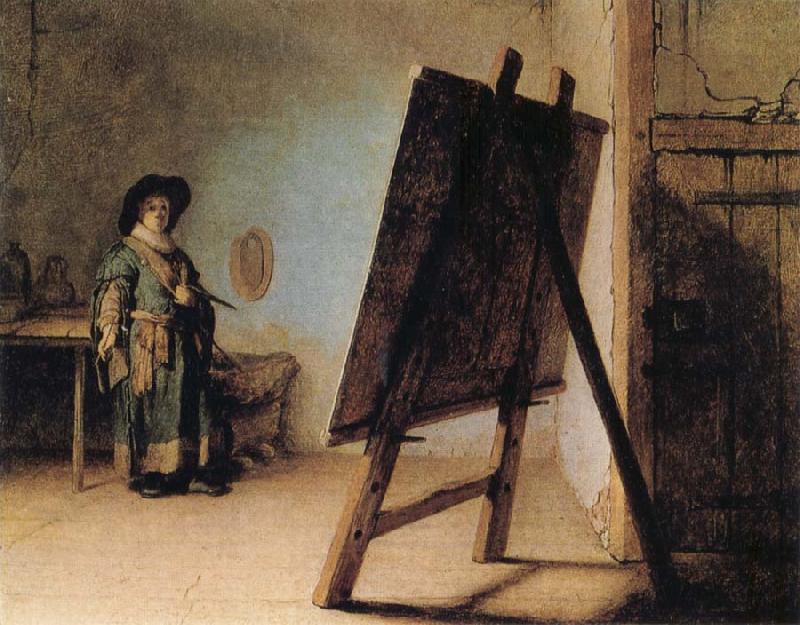 REMBRANDT Harmenszoon van Rijn The Artist in his Studio